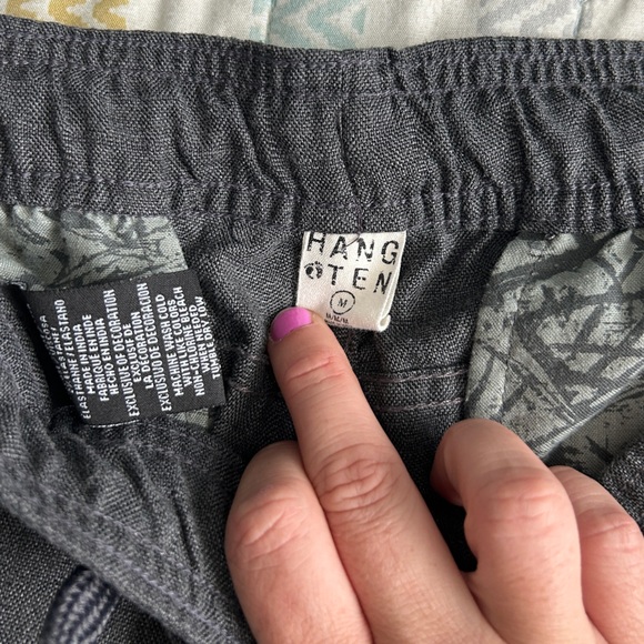 Mens hang ten brand shorts gray medium pockets - Picture 4 of 4